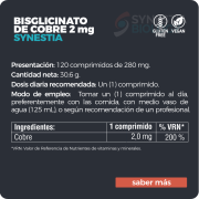 Bisglicinato de Cobre Synestia (120 comp.)