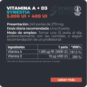 VITAMINA A 5000 UI + D3 400 UI SYNESTIA (240 perlas)